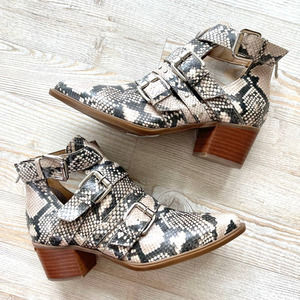 Steven by Steve Madden‎ Dearly Snakeskin Booties | Size 7